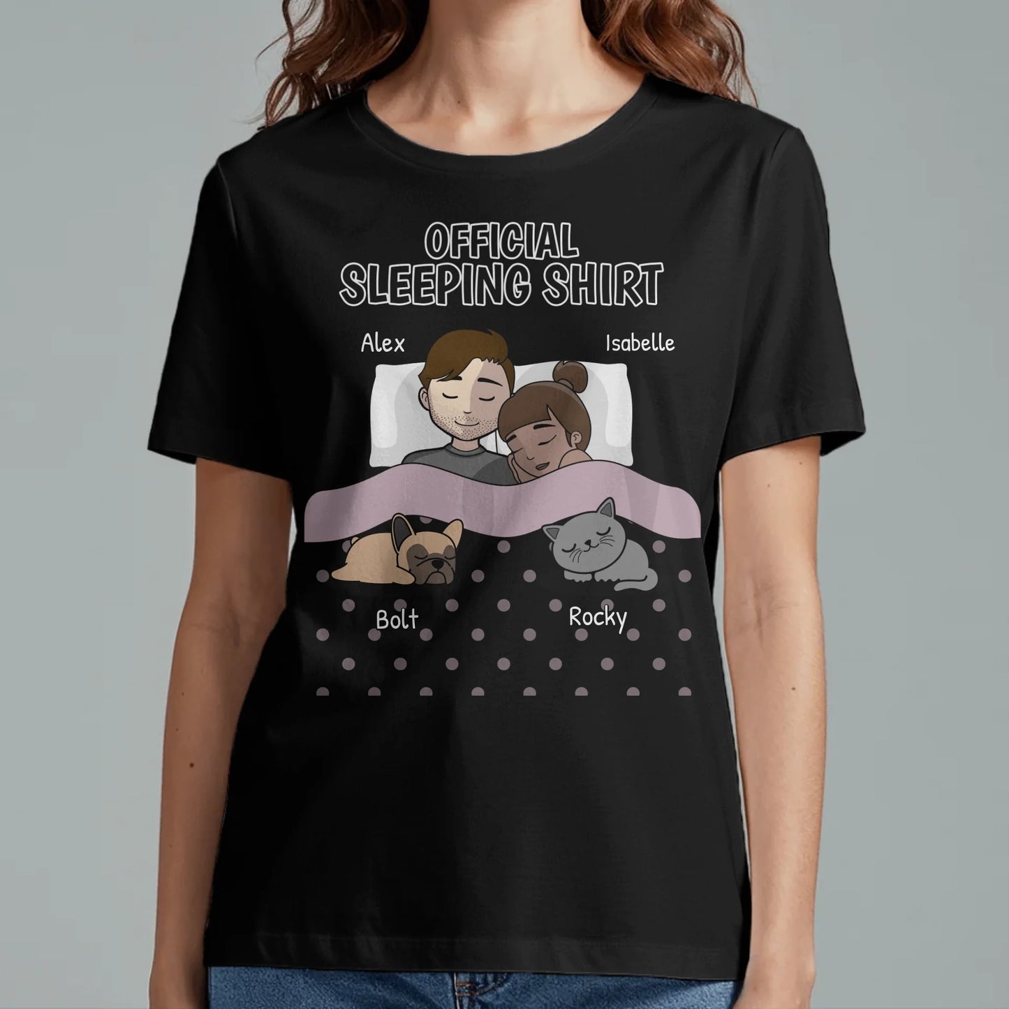 Personalized T-Shirt With Dog or Cat - Cuddle Time With Pets