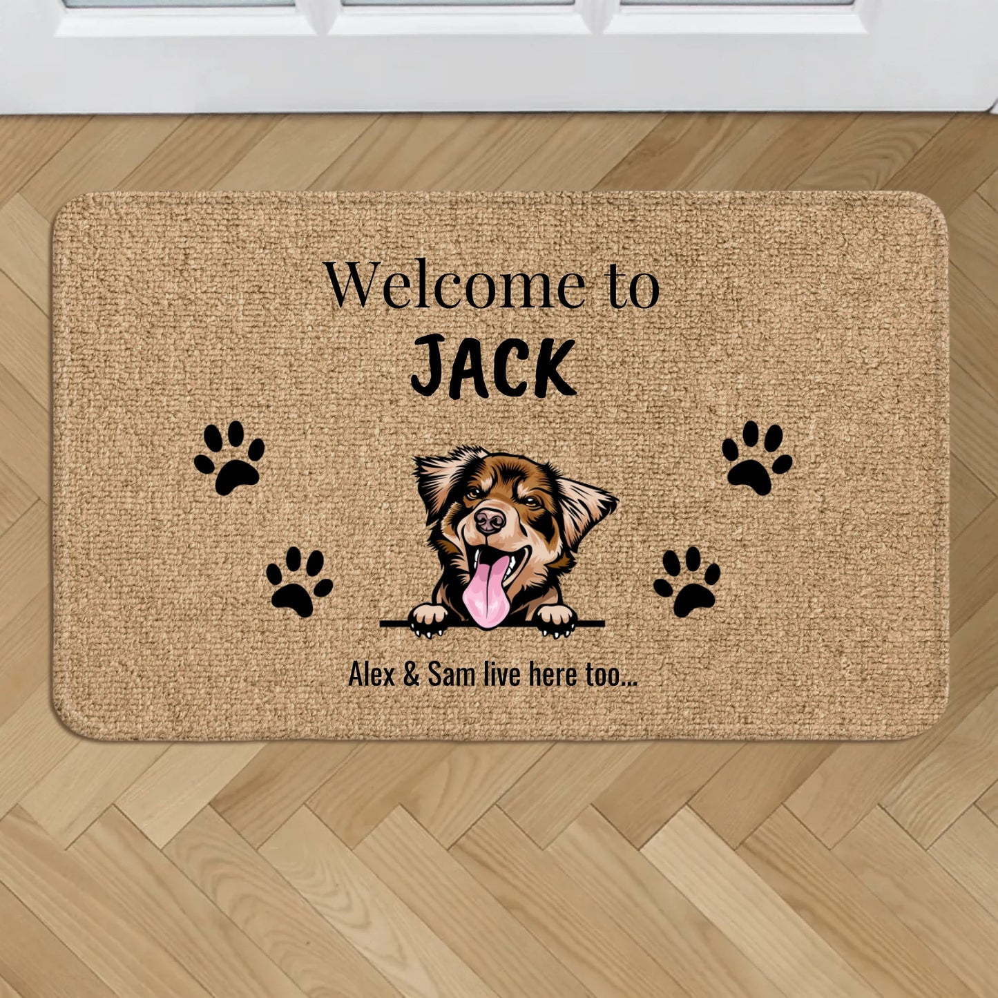 Personalized Doormat With Dog or Cat - Welcome to