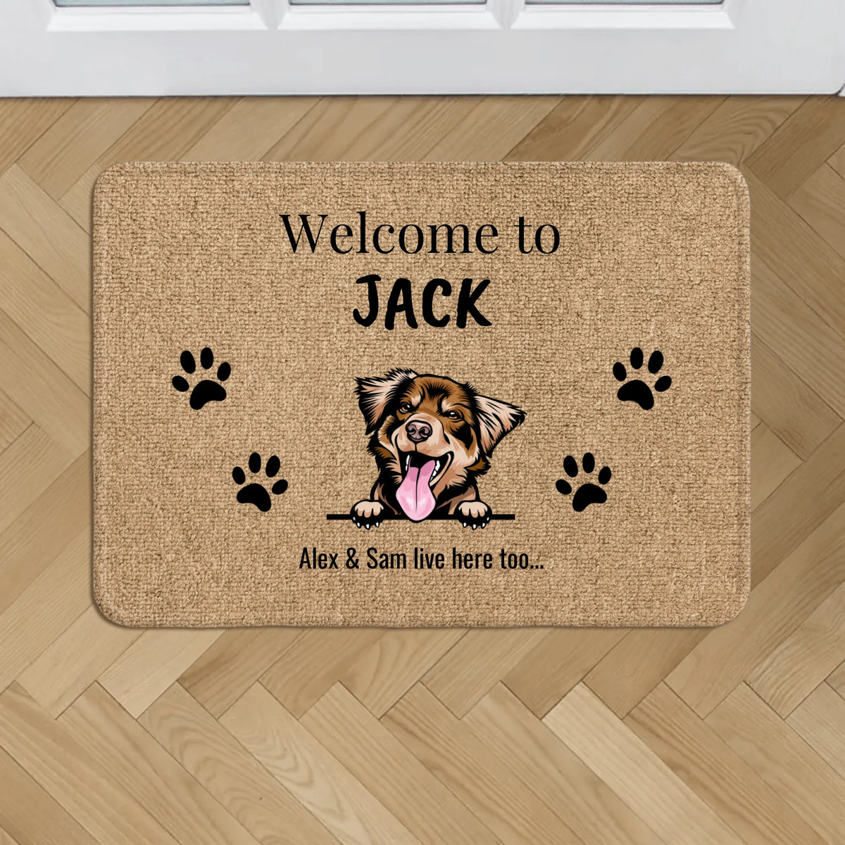 Personalized Doormat With Dog or Cat - Welcome to