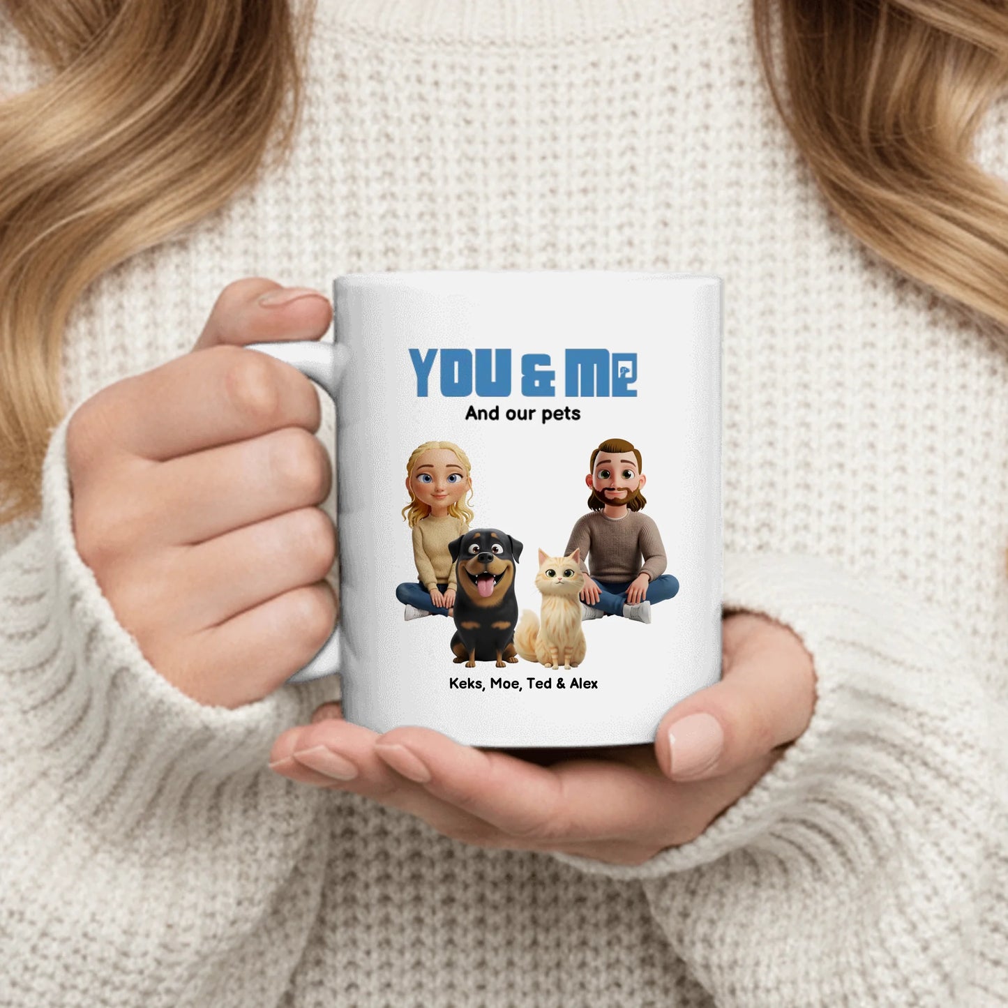 Personalized Mug With Dog or Cat - You, Me and Our Pets