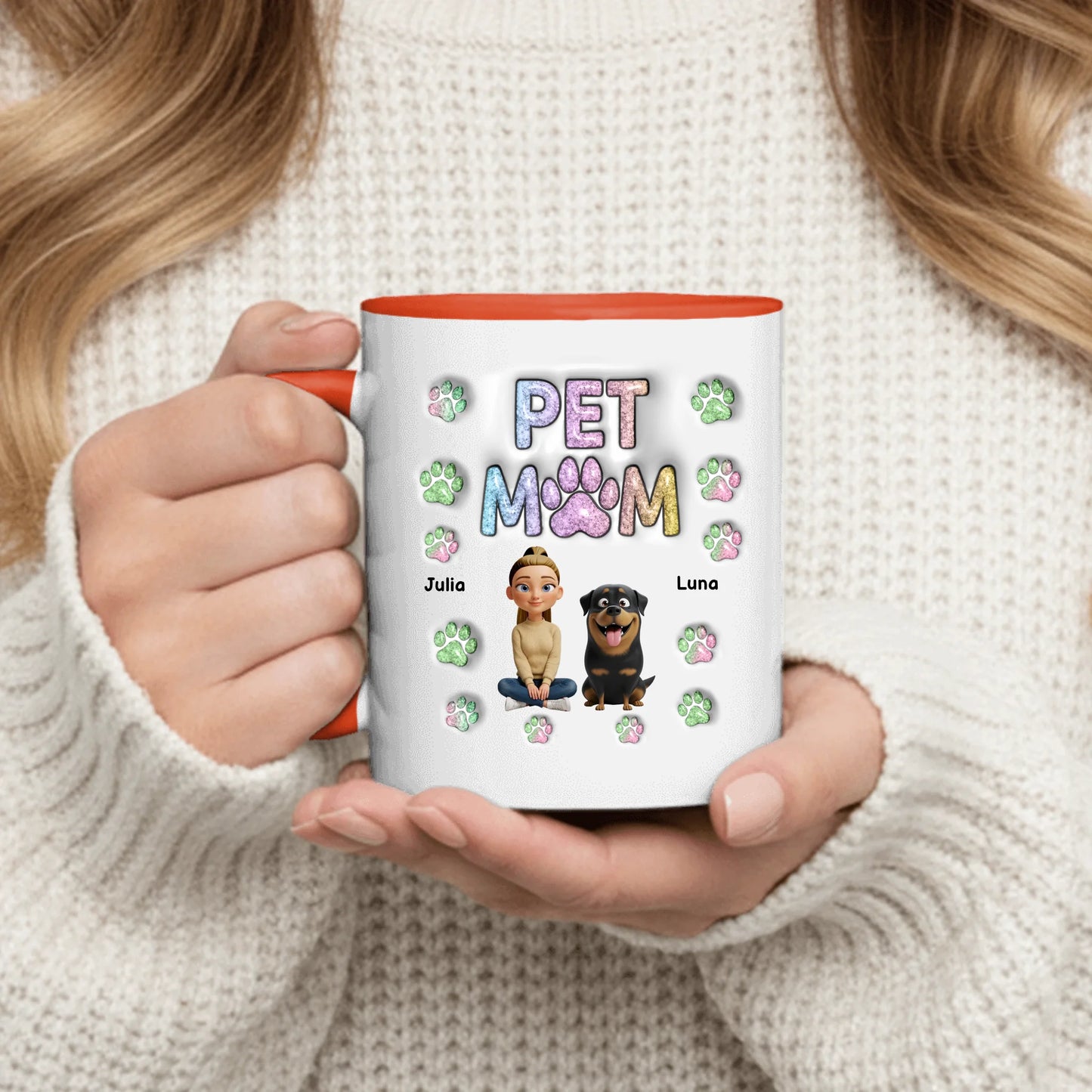 Personalized Mug With Dog or Cat - Pet Mom