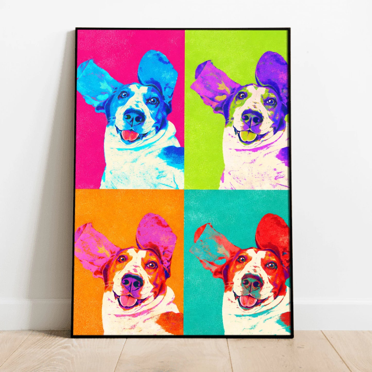 Personalized Poster With Dog or Cat - Color Squares