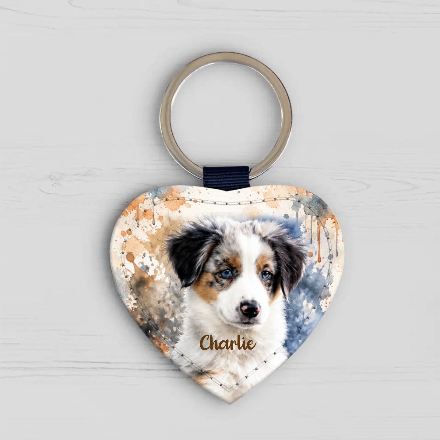 Watercolor Realistic Portrait - Personalized Keychain