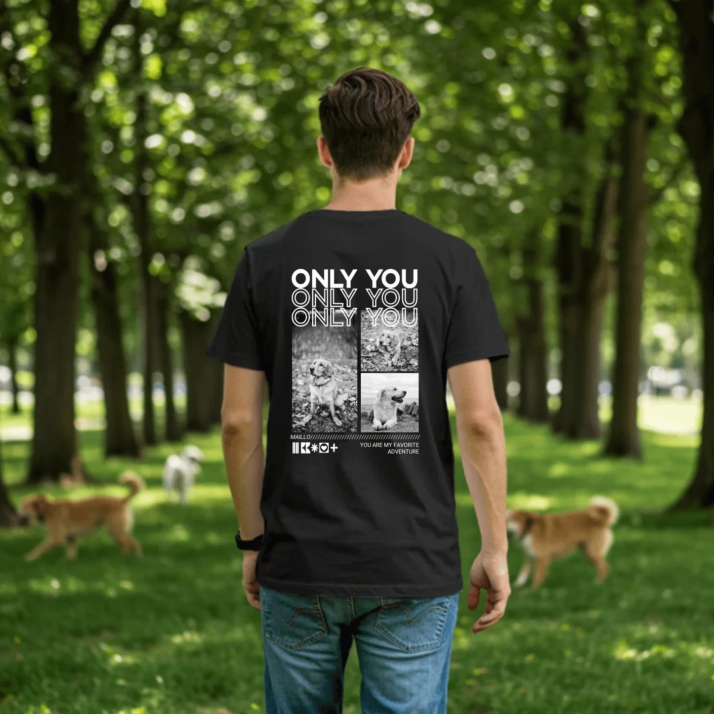 Man in dog park - Black