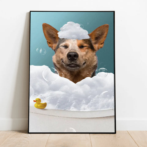 Personalized Poster With Dog or Cat - Fun In The Tub - Featured Image