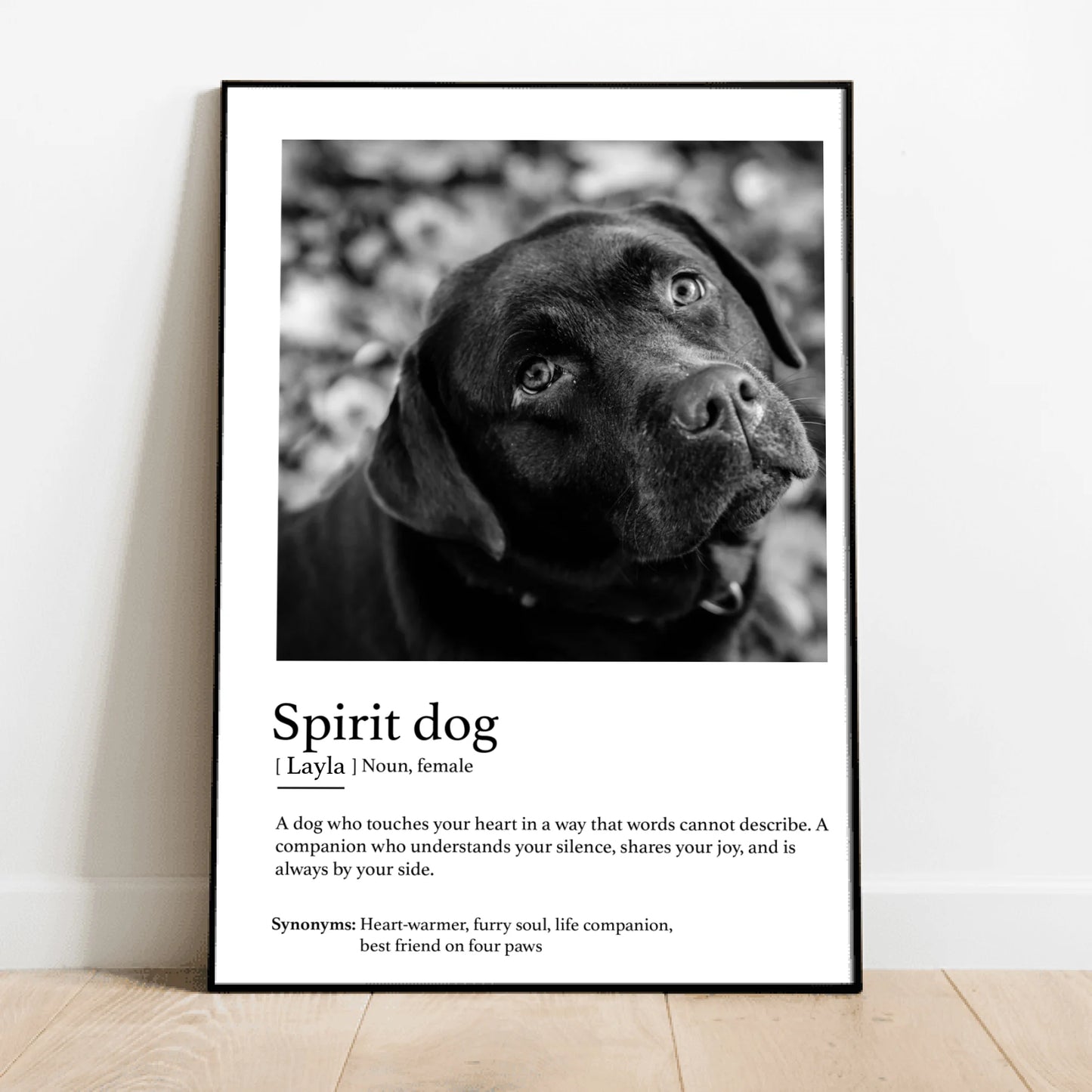 Personalized Poster With Dog or Cat - Definition Spirit Animal