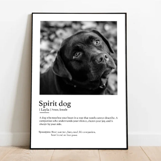 Personalized Poster With Dog or Cat - Definition Spirit Animal
