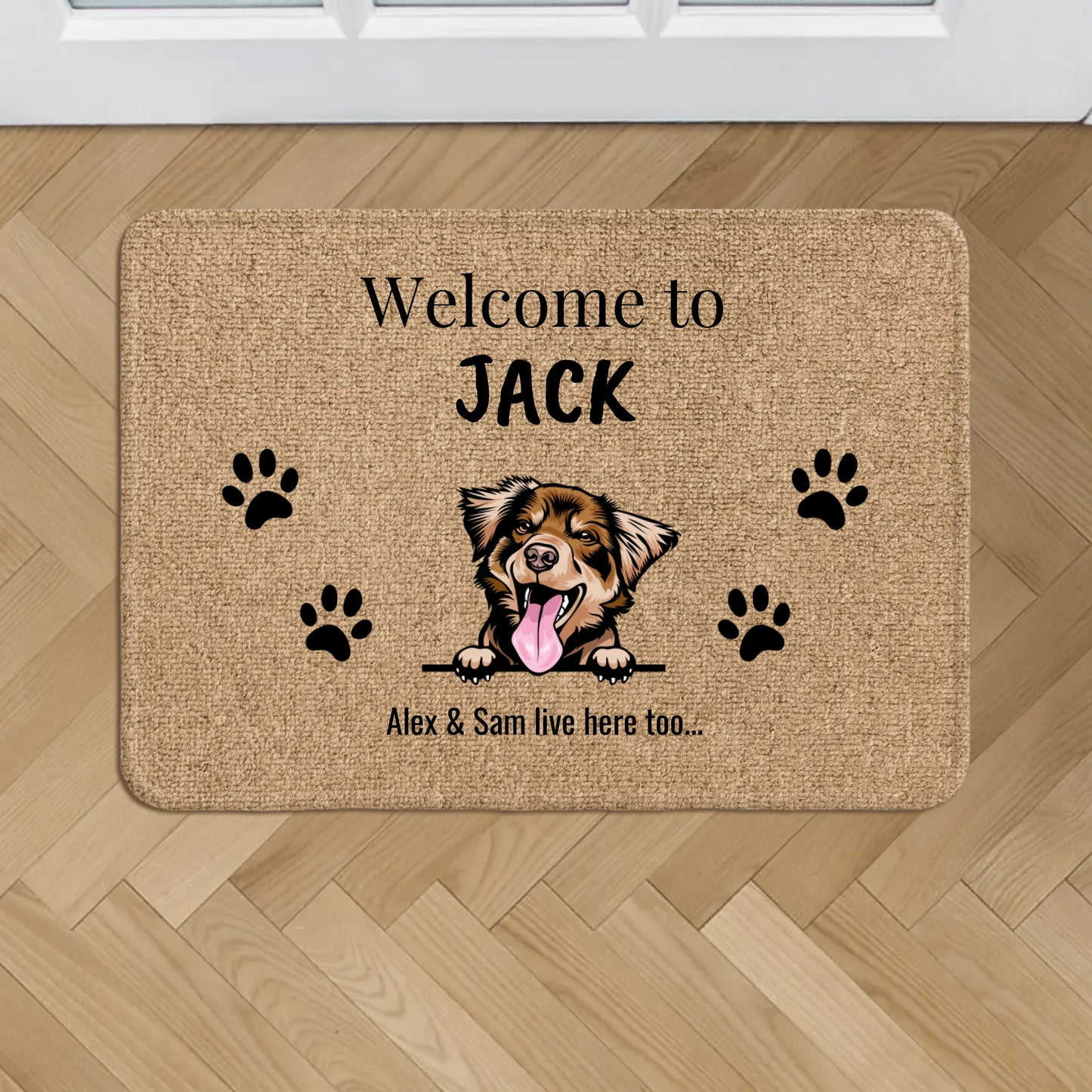 Personalized Doormat With Dog or Cat - Welcome to