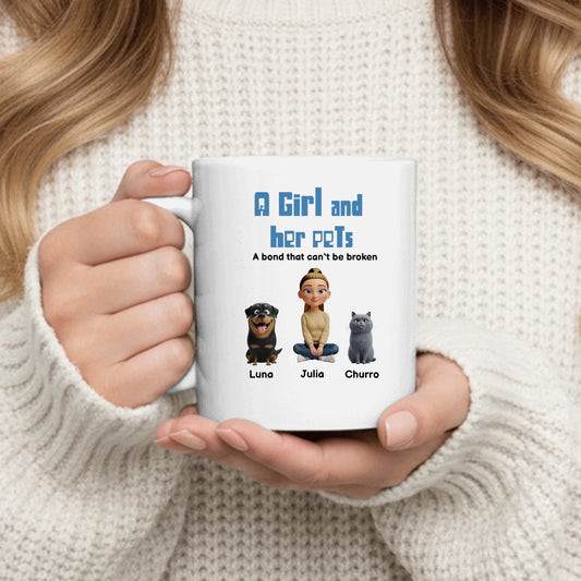 Personalized Mug With Dog or Cat - Inseparable Bond