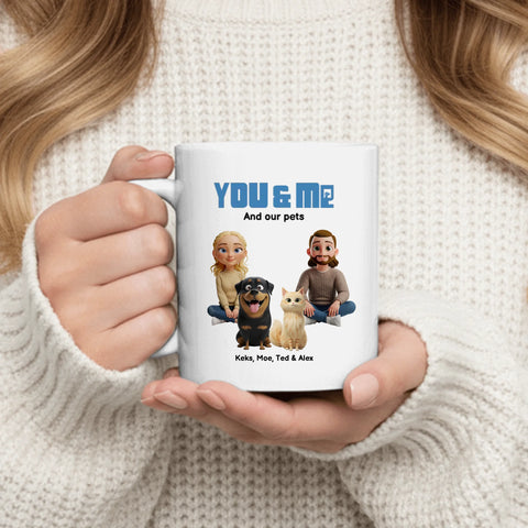 Personalized Mug With Dog or Cat - You, Me and Our Pets - Featured Image