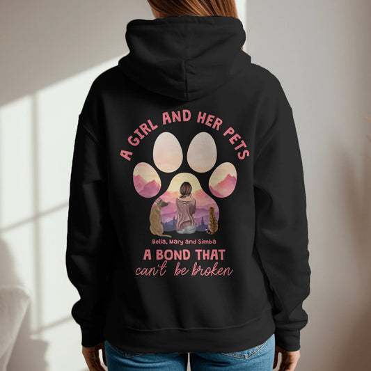 Personalized Hoodie With Dog or Cat - Inseparable Bond