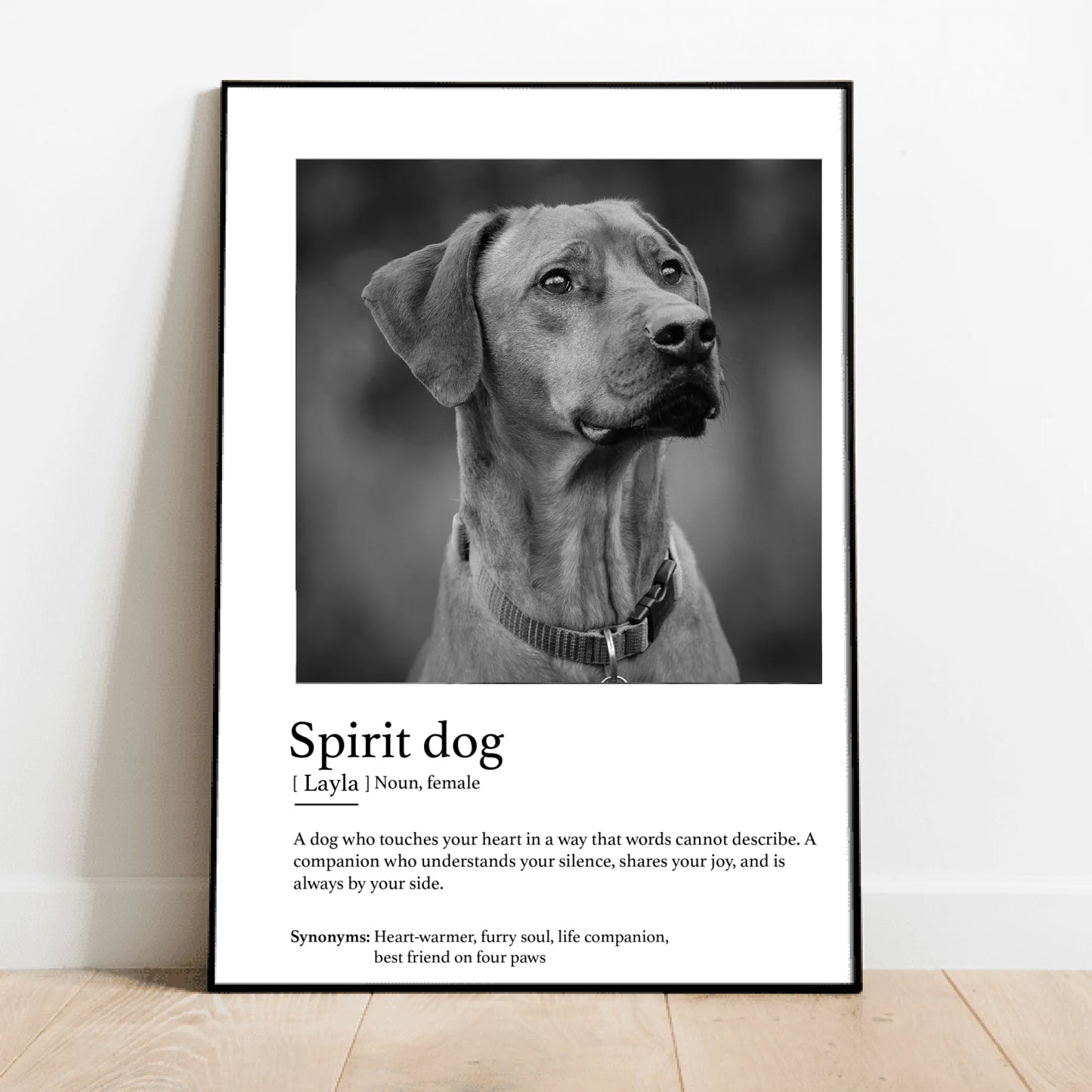 Personalized Poster With Dog or Cat - Definition Spirit Animal