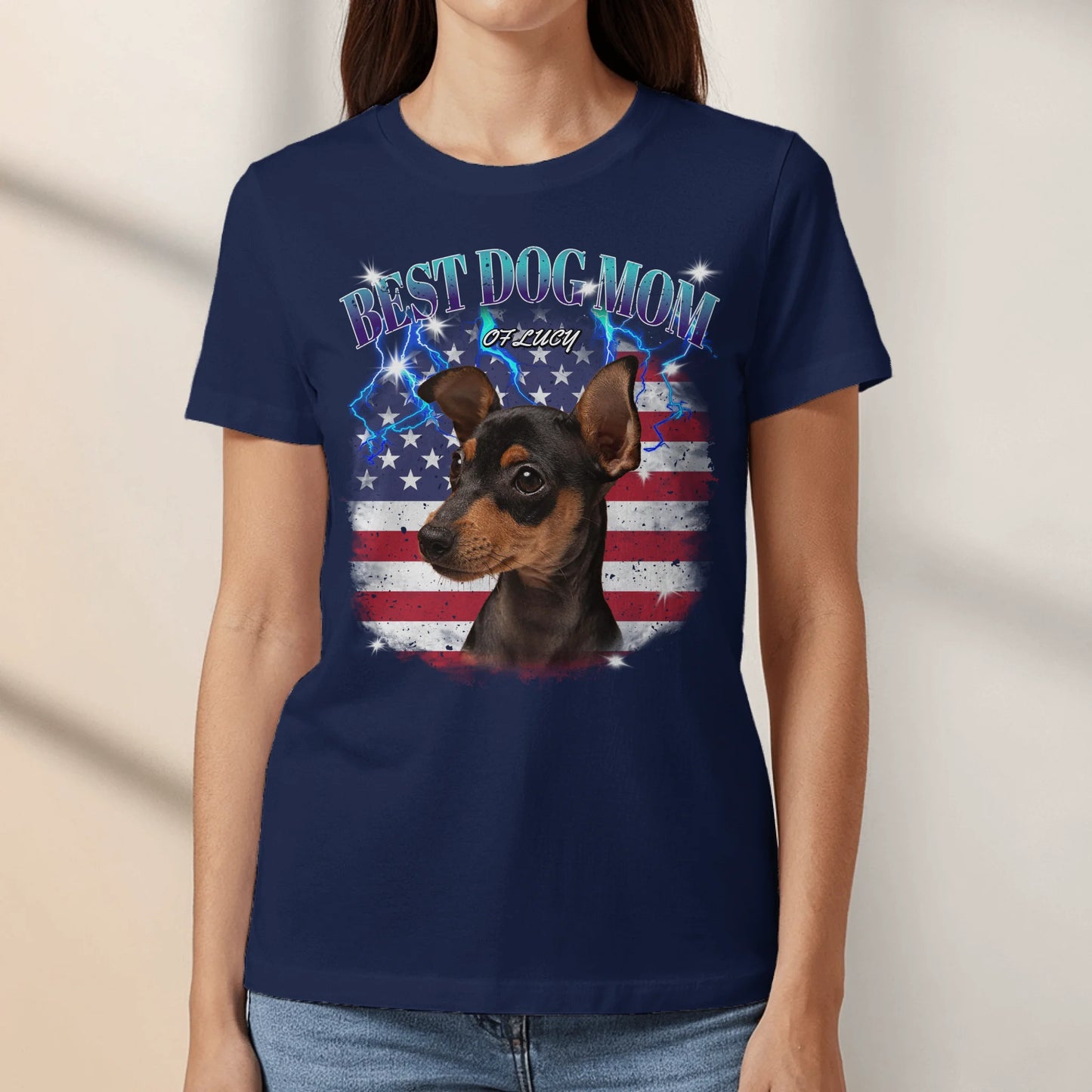 Personalized T-Shirt With Dog or Cat - Your 90s Photo