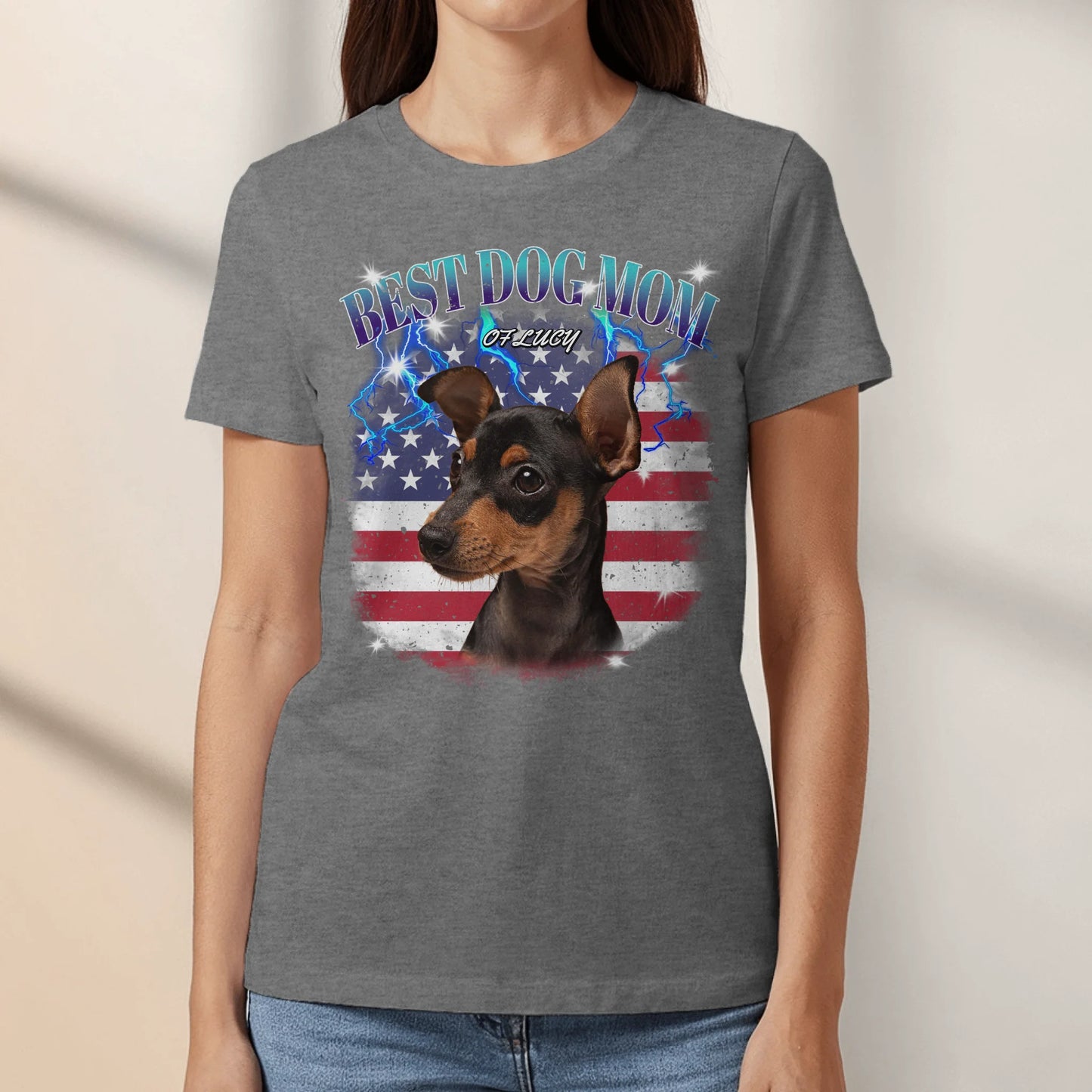 Personalized T-Shirt With Dog or Cat - Your 90s Photo