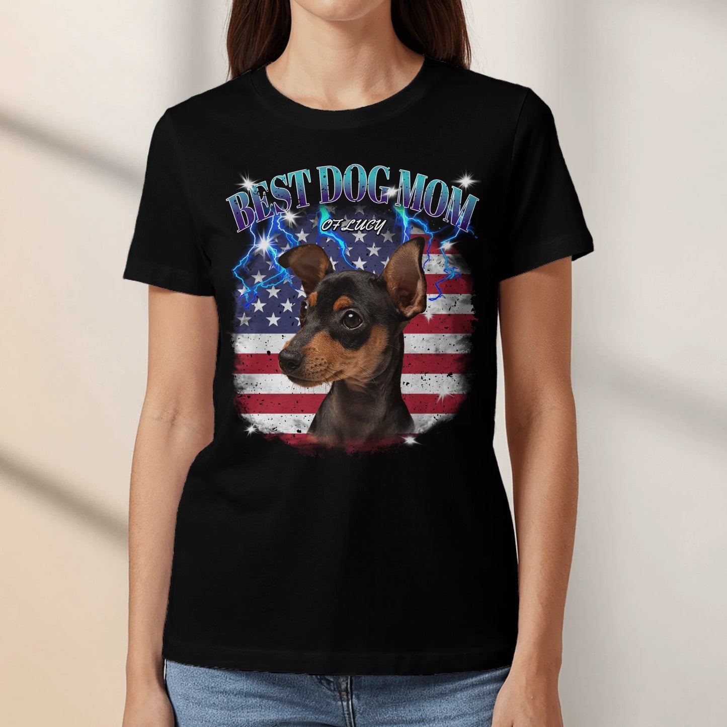 Personalized T-Shirt With Dog or Cat - Your 90s Photo