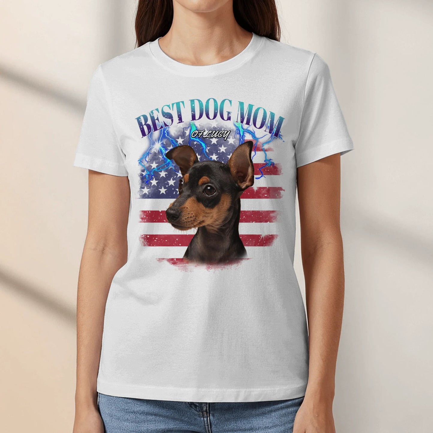 Personalized T-Shirt With Dog or Cat - Your 90s Photo