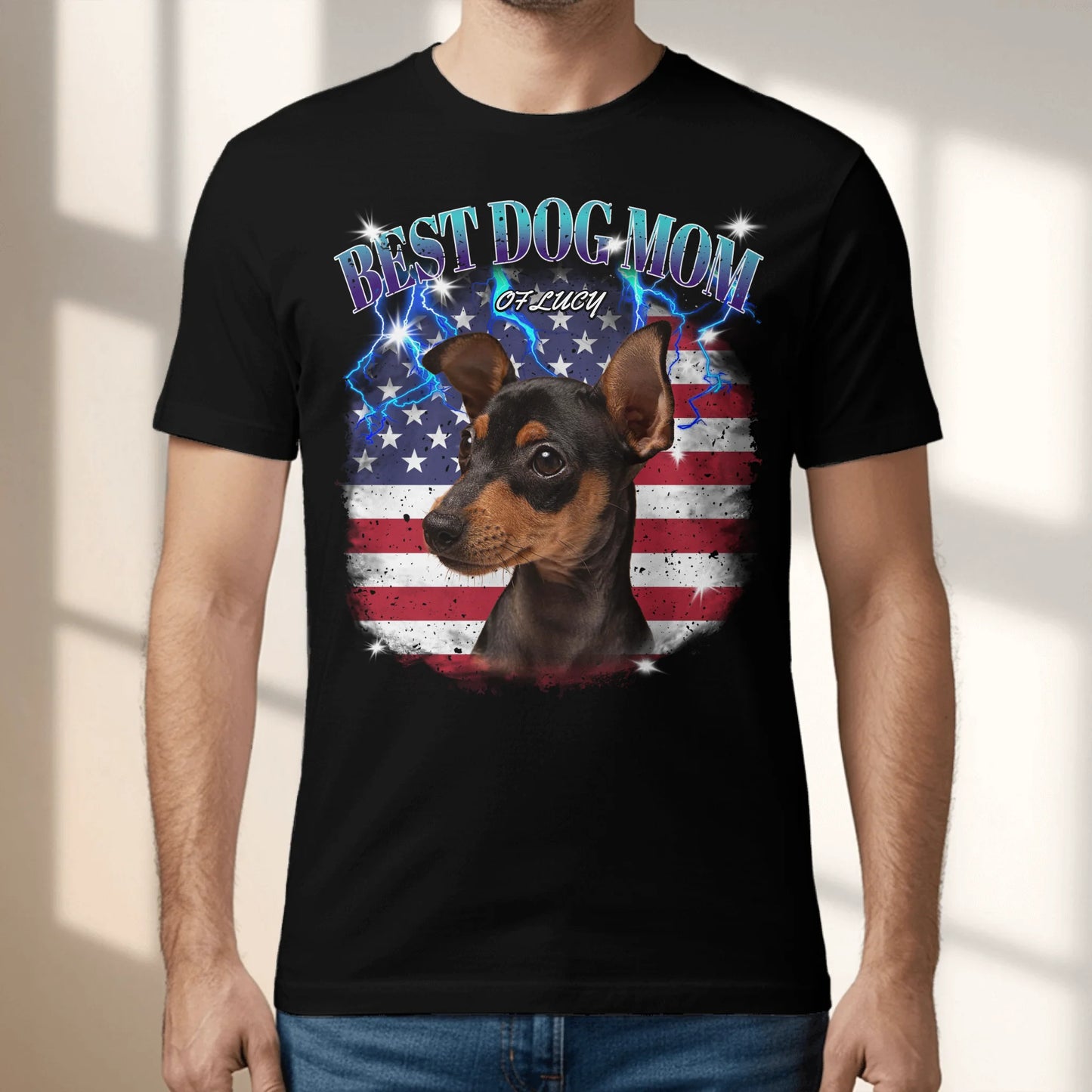 Personalized T-Shirt With Dog or Cat - Your 90s Photo