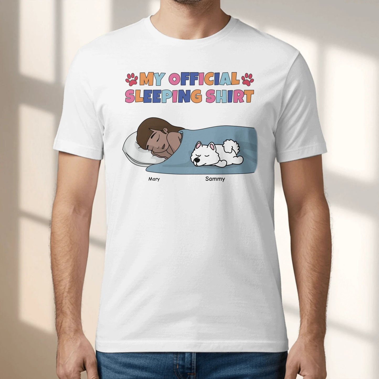 Personalized T-Shirt With Dog or Cat - My Pyjama Shirt