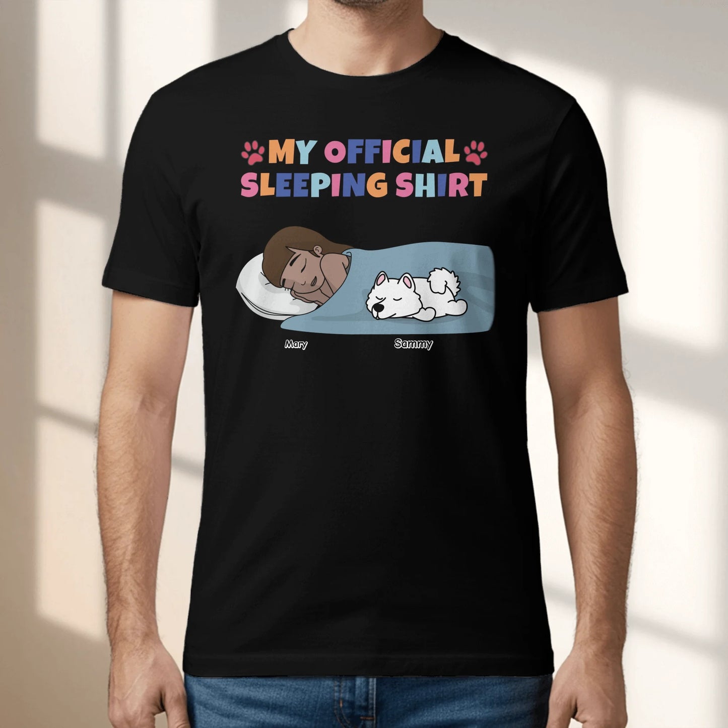 Personalized T-Shirt With Dog or Cat - My Pyjama Shirt