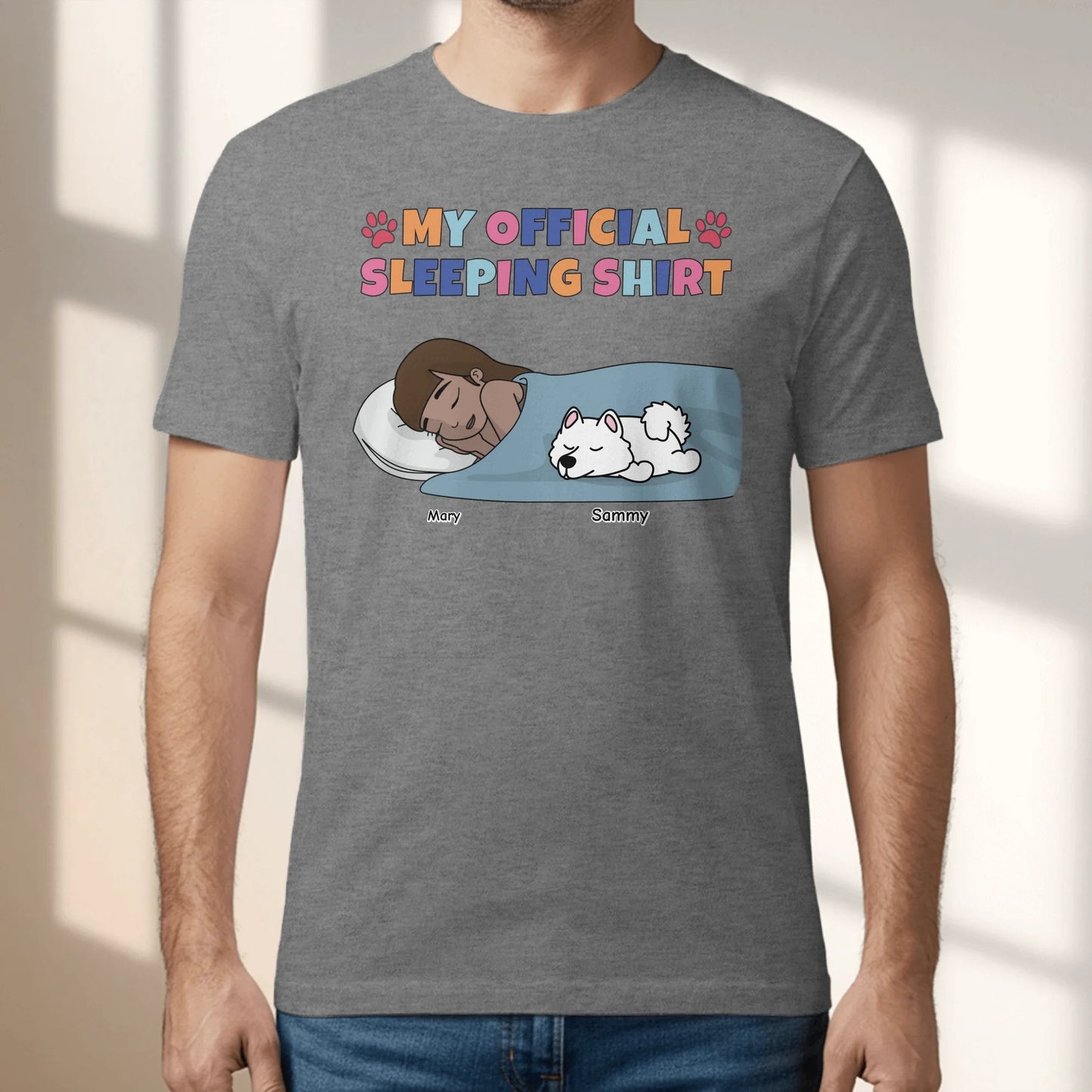 Personalized T-Shirt With Dog or Cat - My Pyjama Shirt