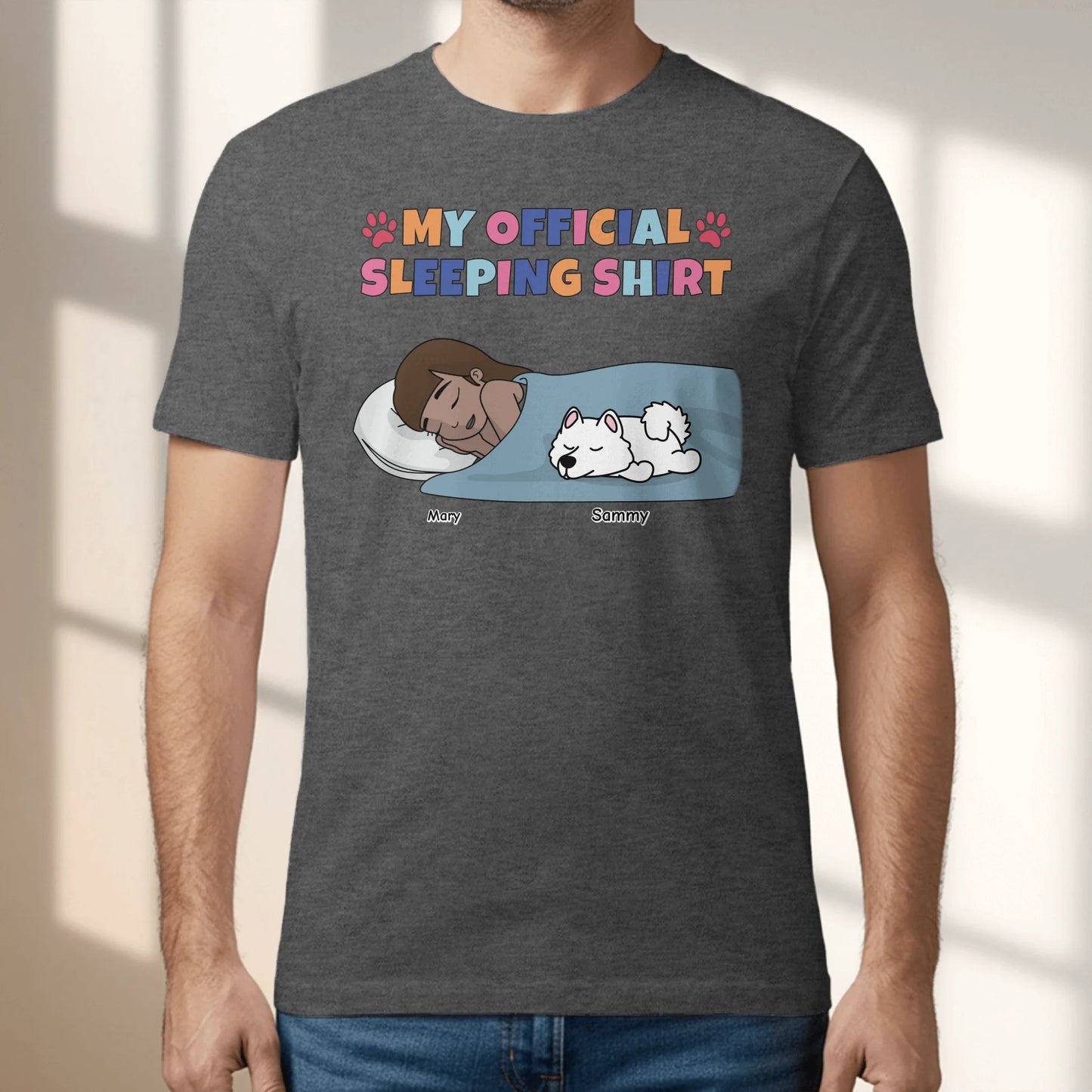 Personalized T-Shirt With Dog or Cat - My Pyjama Shirt