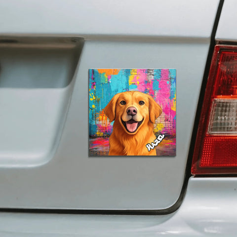 Personalized Magnet With Dog or Cat - Street Art - Featured Image