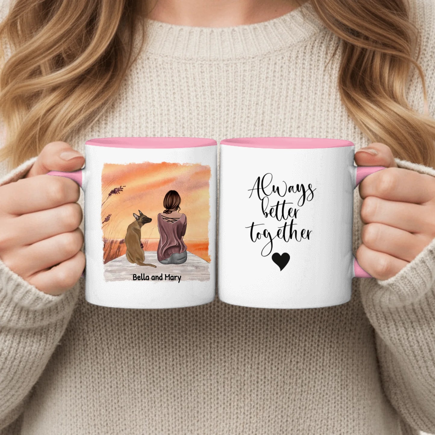 Personalized Mug With Dog or Cat - Together With My Pet