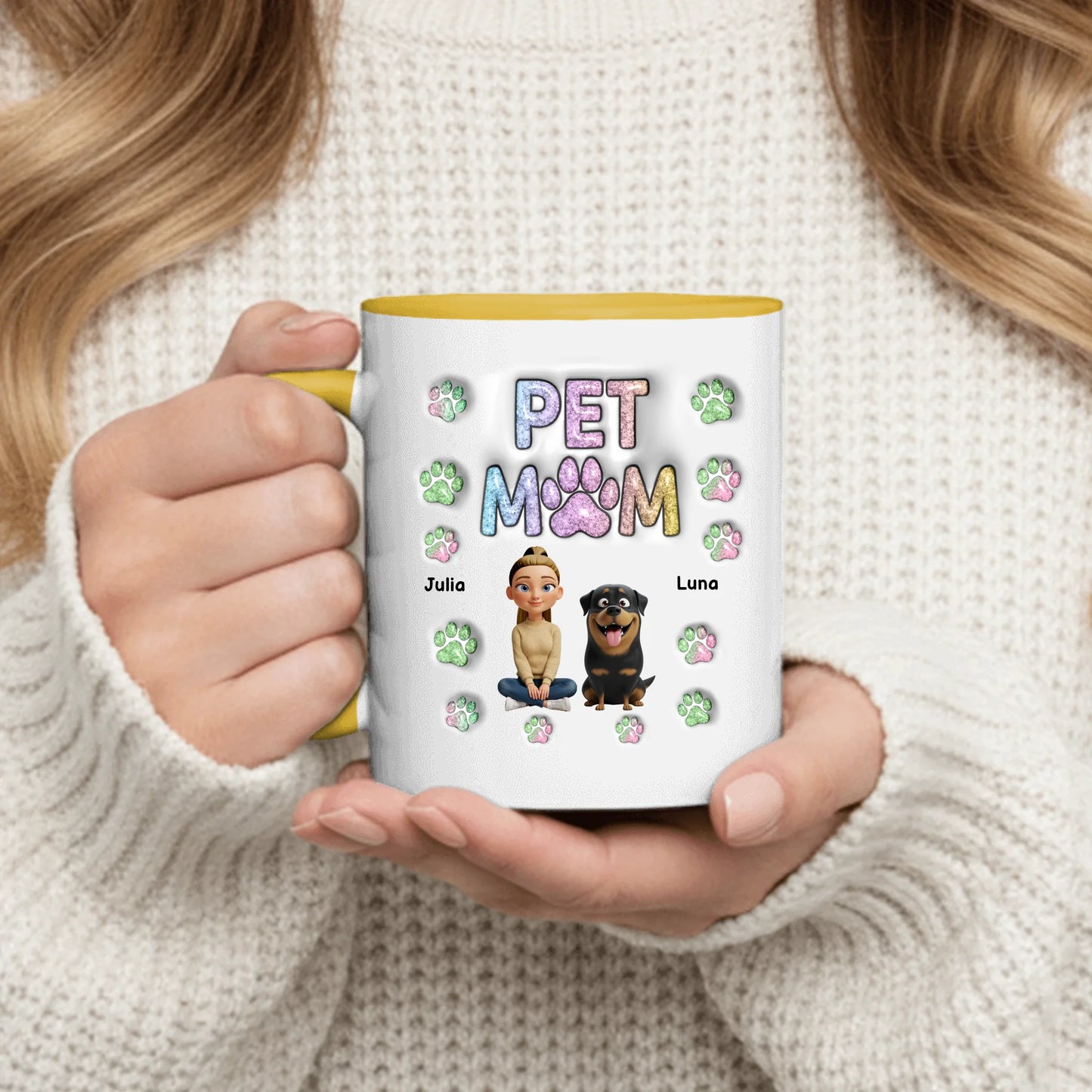 Personalized Mug With Dog or Cat - Pet Mom