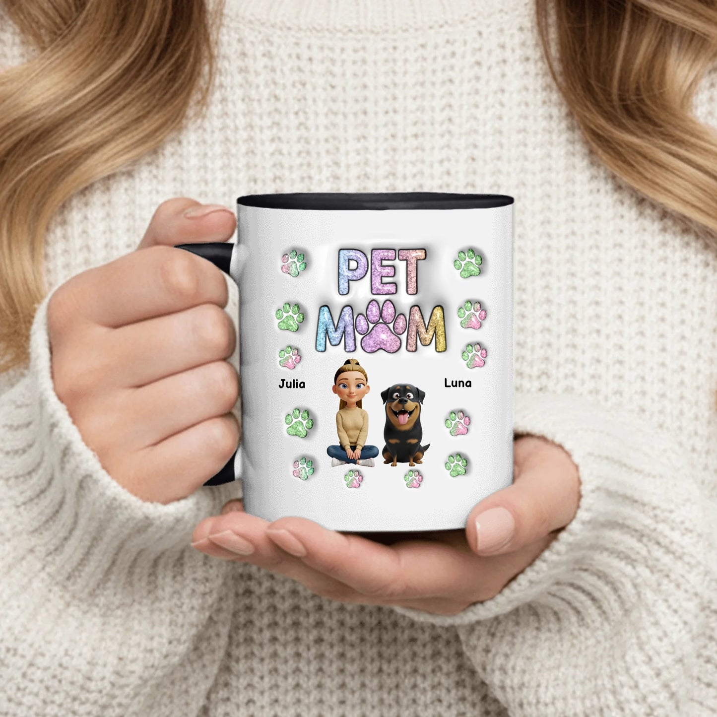 Personalized Mug With Dog or Cat - Pet Mom