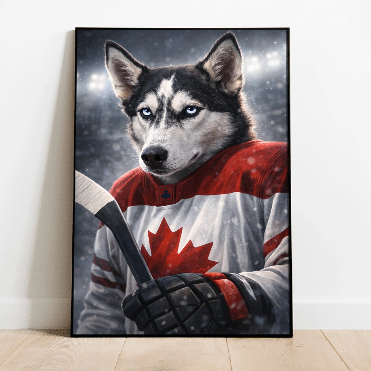 Personalized Poster With Dog or Cat - Hockey Pet Portrait