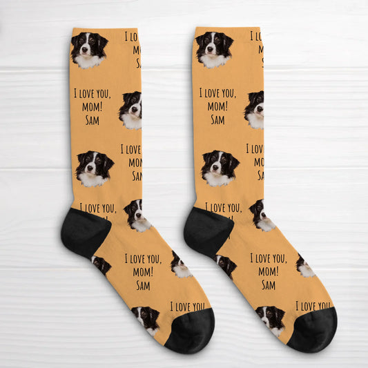 Your photo with text - Personalized Socks