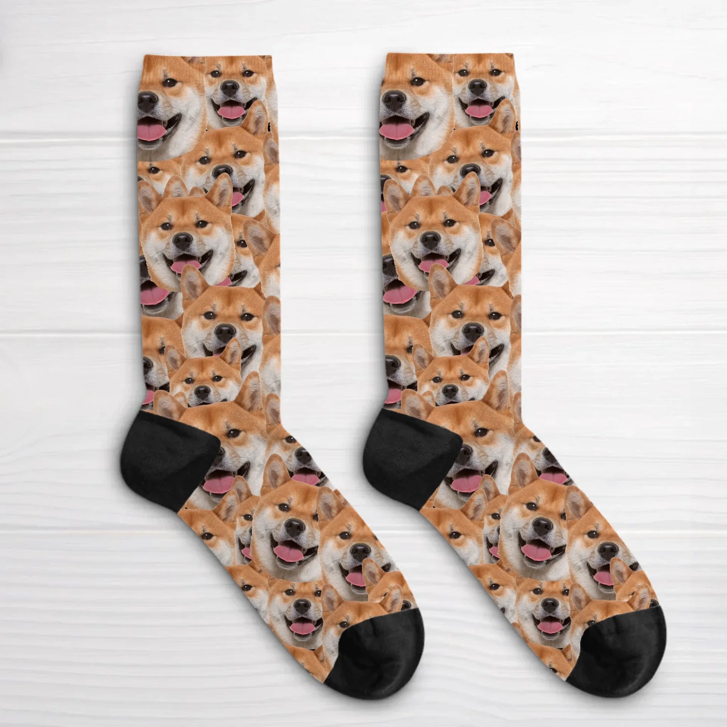 Personalized Socks With Dog Or Cat - Wild photo pattern
