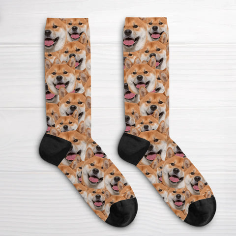 Personalized Socks With Dog Or Cat - Wild photo pattern - Featured Image