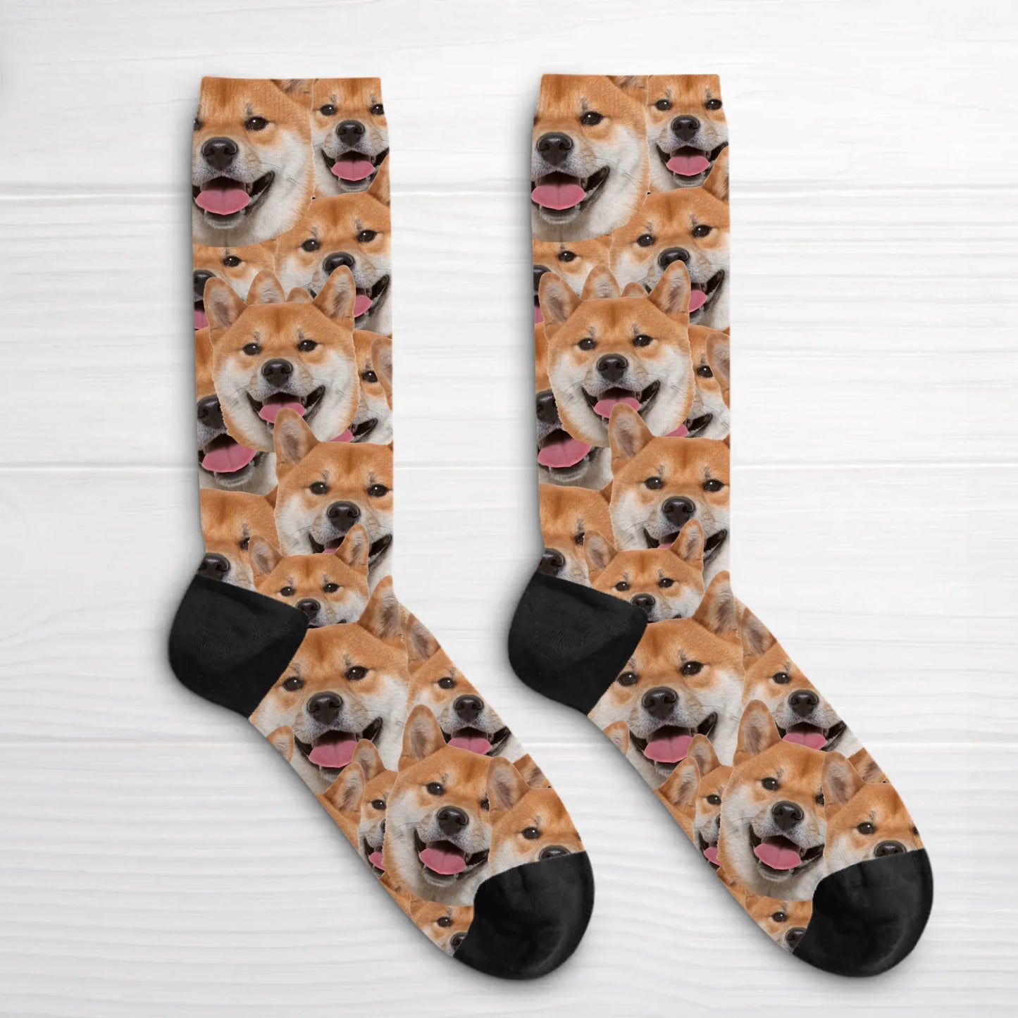 Personalized Socks With Dog Or Cat - Wild photo pattern