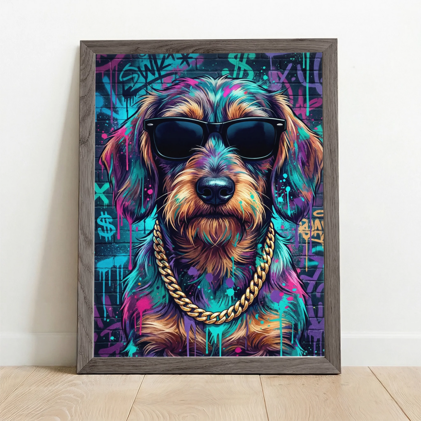 Framed Poster UK oak