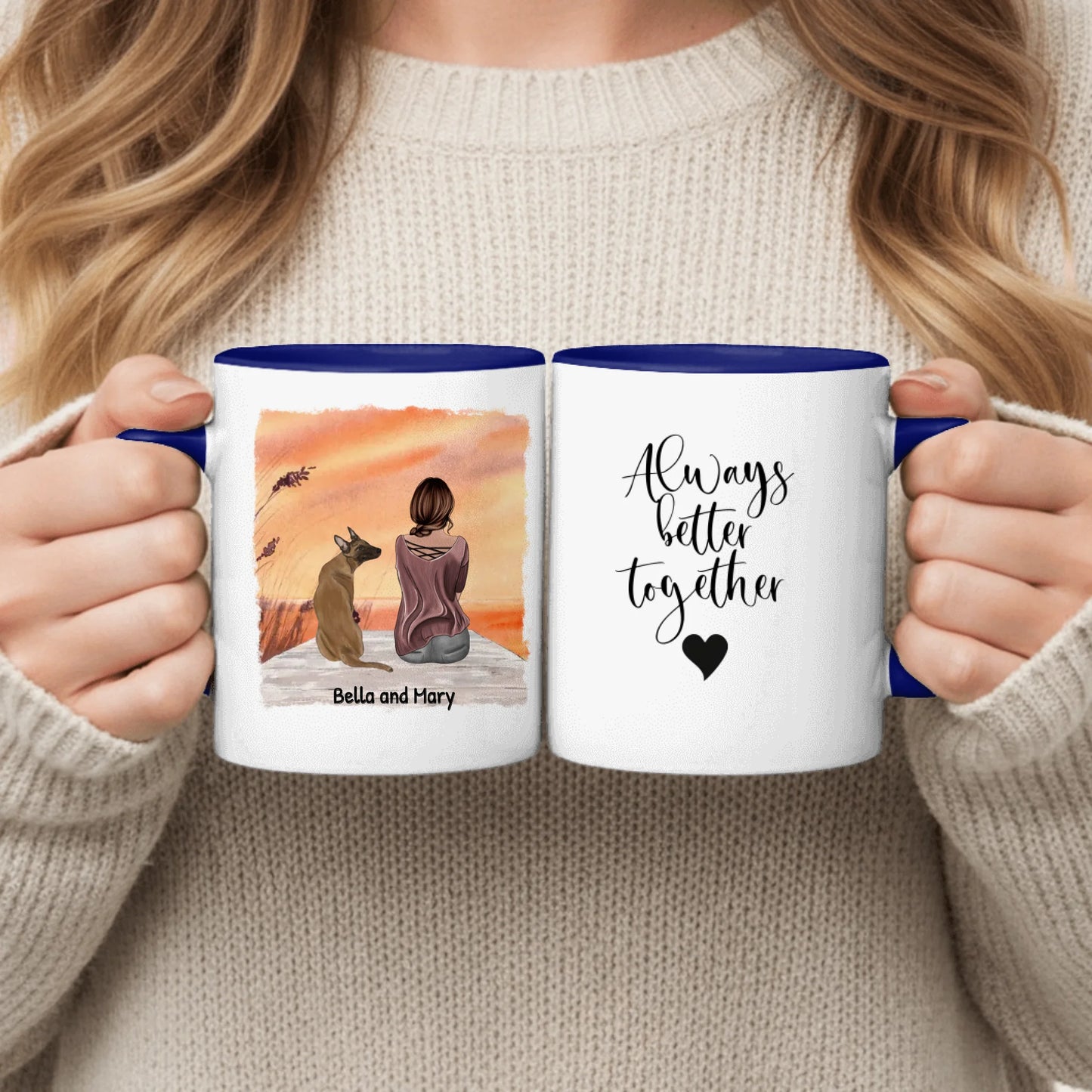 Personalized Mug With Dog or Cat - Together With My Pet