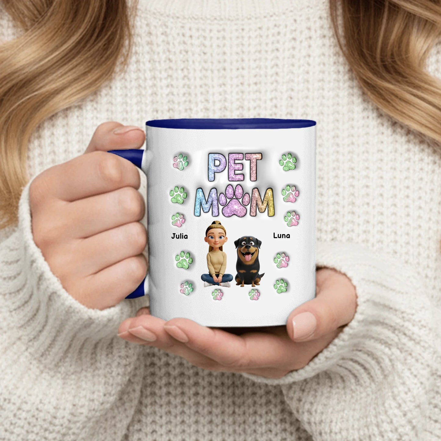Personalized Mug With Dog or Cat - Pet Mom