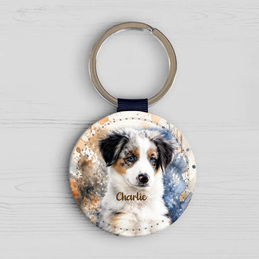 Watercolor Realistic Portrait - Personalized Keychain