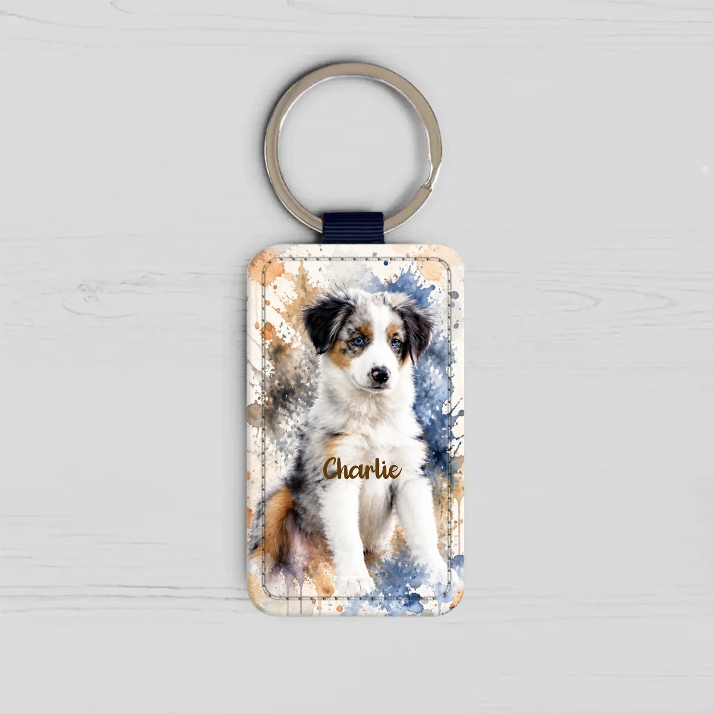 Watercolor Realistic Portrait - Personalized Keychain